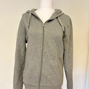 H&M Classic Light Gray Zip-Up Hoodie - Women's